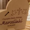Zdjęcie nr 3 - Obrazek serce z grawerem na pamiątkę chrztu dziecka - Aniele Boży